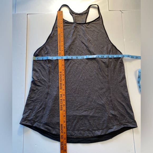 Lululemon Time to Sweat Tank  Heathered Black/Black  EUC - Picture 7 of 8